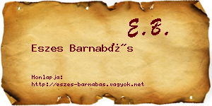 Eszes Barnabás névjegykártya