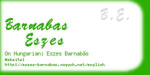 barnabas eszes business card